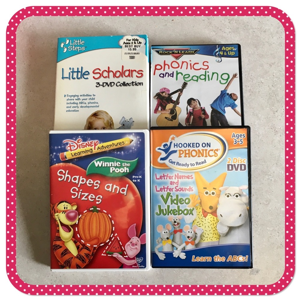 💝 HOOKED ON PHONICS + 💝 various educational DVDs for children 2-5 yrs old